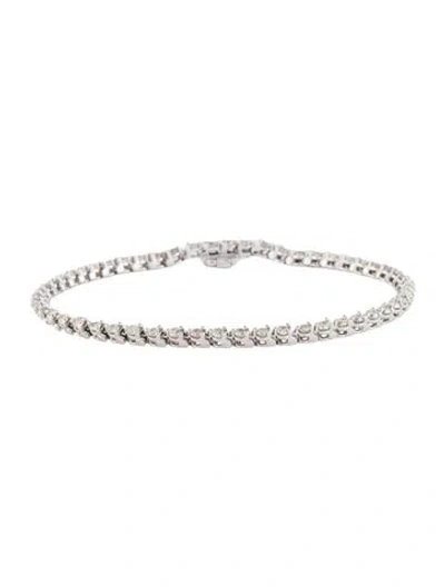 Pre-owned Bracelet 14k 2.41ctw Diamond Tennis Link , 6.75" In Multi