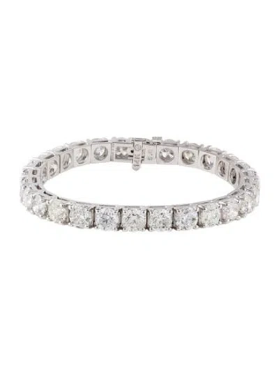 Pre-owned Bracelet 14k 24.41ctw Diamond Link , 6.5" In Multi