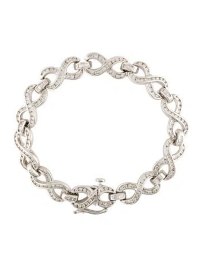 Pre-owned Bracelet 14k 2.48 Ctw Diamond Infinity Tennis Link , 7.25" In Multi