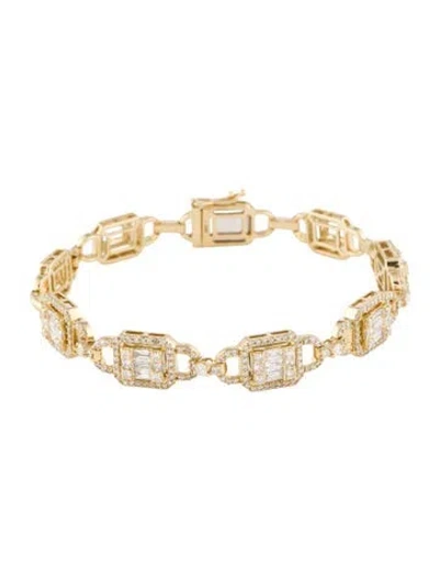 Pre-owned Bracelet 14k 2.48ctw Diamond Link , 6.75" In Multi
