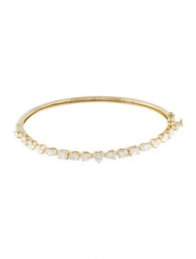 Pre-owned Bracelet 14k 2.48ctw Diamond Mixed-cut Bangle, 6.25" In Multi