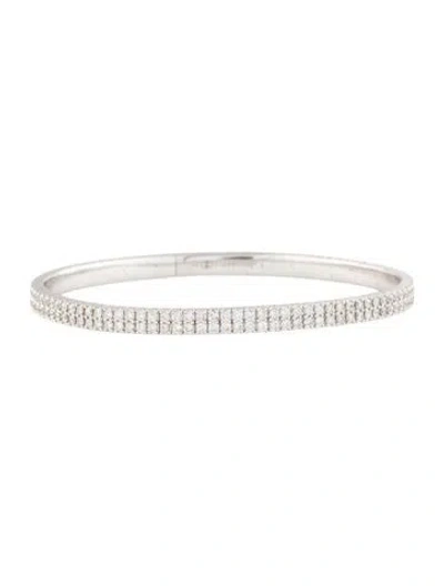 Pre-owned Bracelet 14k 2.50ctw Diamond Flexible Bangle , 6.75" In Multi