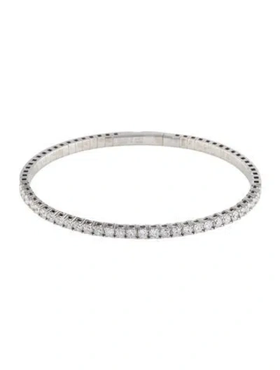 Pre-owned Bracelet 14k 2.50ctw Lab-grown Diamond Flex Bangle , 7" In Multi