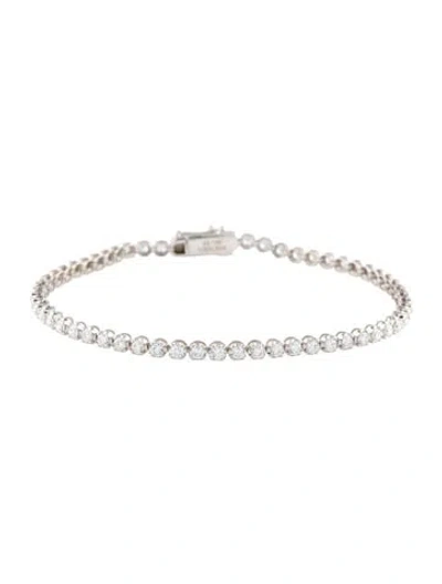Pre-owned Bracelet 14k 2.50ctw Lab-grown Diamond Tennis Necklace, 7.25" In Multi