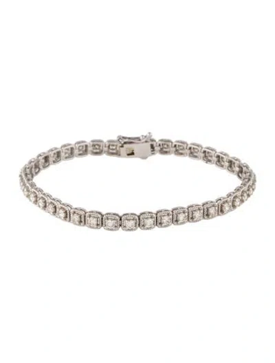 Pre-owned Bracelet 14k 2.51ctw Diamond Tennis , 6.75" In Multi