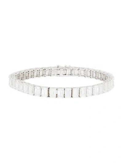 Pre-owned Bracelet 14k 25.42ctw Lab-grown Diamond Tennis , 7.25" In Multi