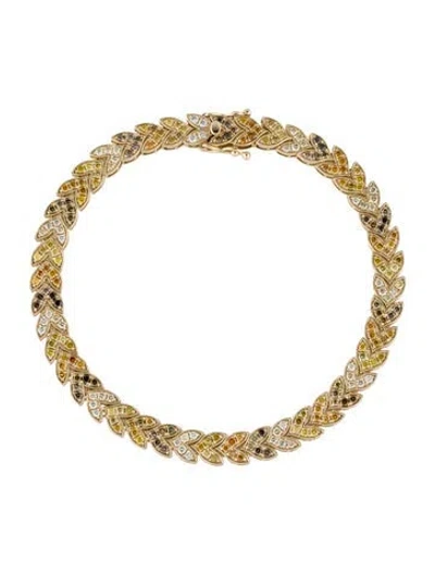 Pre-owned Bracelet 14k 2.57ctw Diamond Link , 7" In Multi
