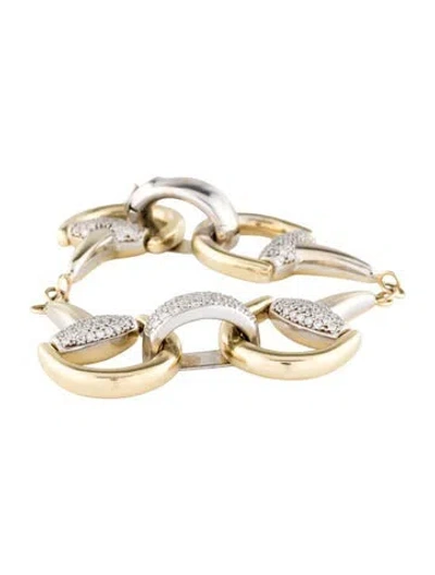 Pre-owned Bracelet 14k 2.61ctw Lab-grown Diamond Link , 6.25" In Multi
