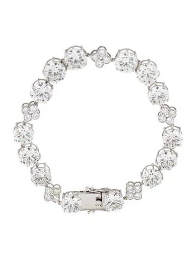 Pre-owned Bracelet 14k 26.58ctw Lab-grown Diamond Link , 6.5" In Multi