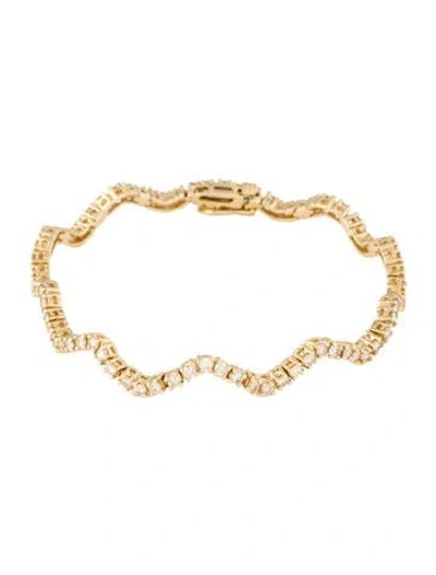 Pre-owned Bracelet 14k 2.65ctw Diamond Wave Tennis , 6.75" In Multi