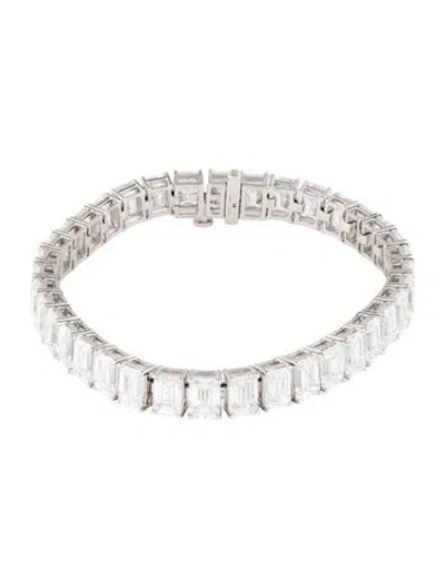 Pre-owned Bracelet 14k 27.00ctw Lab-grown Diamond Tennis , 6.5" In Multi