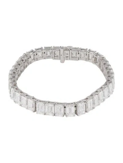 Pre-owned Bracelet 14k 27.00ctw Lab-grown Diamond Tennis , 6.5" In Multi