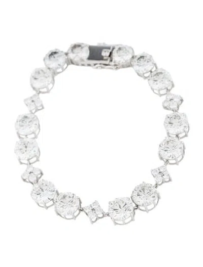 Pre-owned Bracelet 14k 27.08ctw Lab-grown Diamond Link , 6.5" In Multi