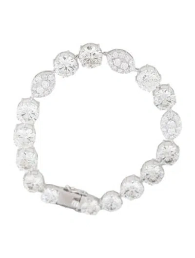 Pre-owned Bracelet 14k 27.08ctw Lab-grown Diamond Link , 6.5" In Multi