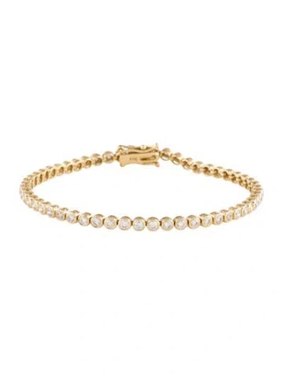 Pre-owned Bracelet 14k 2.75ctw. Diamond Bezel Set Link , 6.75" In Multi