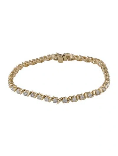 Pre-owned Bracelet 14k 2.75ctw Diamond Link , 6.75" In Multi