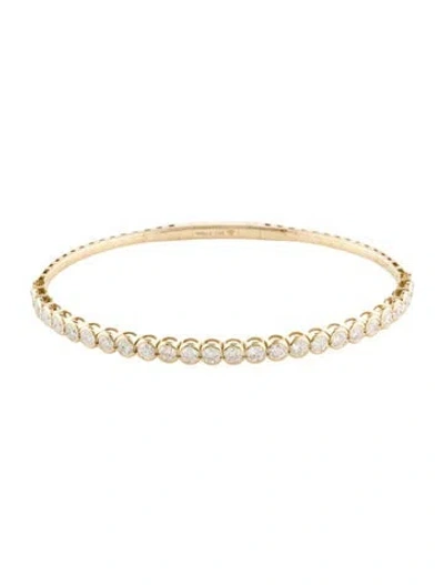 Pre-owned Bracelet 14k 2.78ctw Diamond Flex Bangle , 7" In Multi