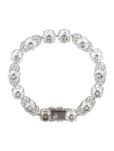 Pre-owned Bracelet 14k 28.05ctw Lab-grown Diamond Link , 7" In Multi