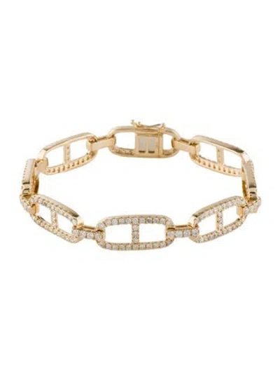 Pre-owned Bracelet 14k 2.82ctw Diamond Link , 6.75" In Multi