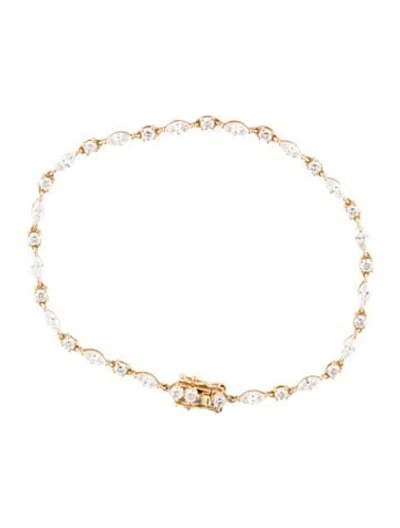 Pre-owned Bracelet 14k 2.82ctw Lab-grown Diamond Link , 7.25" In Multi