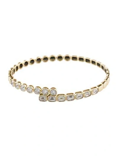 Pre-owned Bracelet 14k 2.83ctw Diamond Cuff , 7.25" In Multi