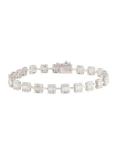 Pre-owned Bracelet 14k 2.84ctw Diamond Link , 6.5" In Multi