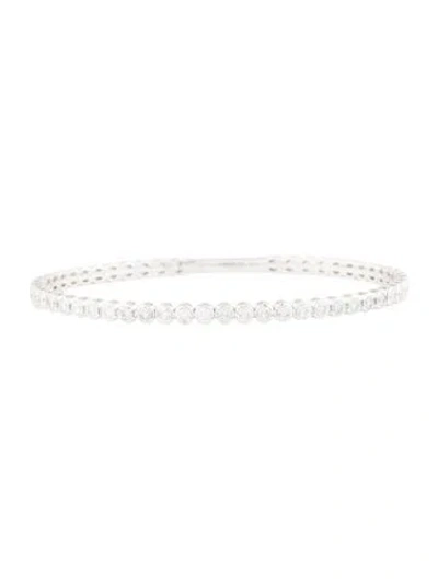 Pre-owned Bracelet 14k 2.85ctw Diamond Flexible Bangle , 6.75" In Multi