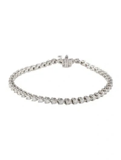 Pre-owned Bracelet 14k 2.85ctw Diamond Tennis , 6.75" In Multi