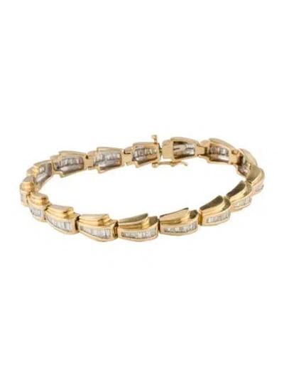 Pre-owned Bracelet 14k 2.86ctw Diamond Link , 7" In Multi