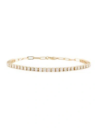 Pre-owned Bracelet 14k 2.87ctw Diamond Tennis , 7.25" In Multi