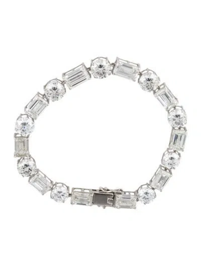 Pre-owned Bracelet 14k 28.89ctw Lab-grown Diamond Link , 6.75" In Multi