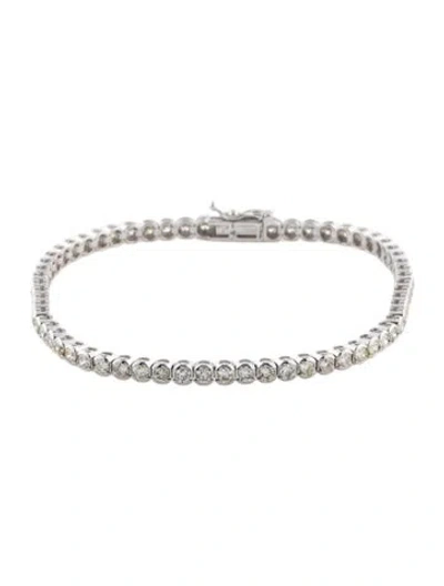 Pre-owned Bracelet 14k 2.88ctw Diamond Tennis , 7" In Multi