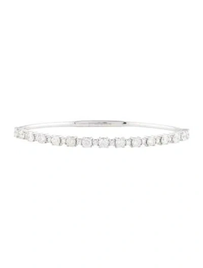 Pre-owned Bracelet 14k 2.89ctw Diamond Flexible Bangle , 7" In Multi