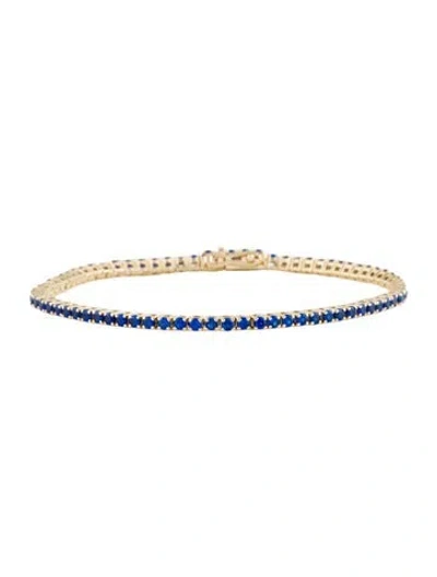 Pre-owned Bracelet 14k 2.90ctw Synthetic Spinel Link , 6.75" In Multi