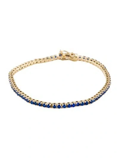 Pre-owned Bracelet 14k 2.90ctw Synthetic Spinel Tennis , 6.75" In Multi