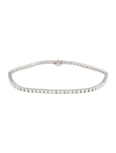 Pre-owned Bracelet 14k 2.92ctw Lab-grown Diamond Tennis  In Multi
