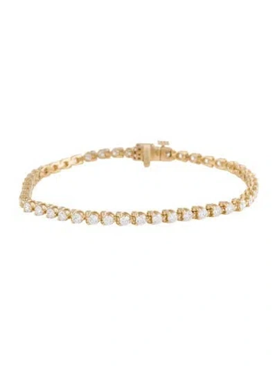 Pre-owned Bracelet 14k 2.95ctw Lab-grown Diamond Link , 7" In Multi