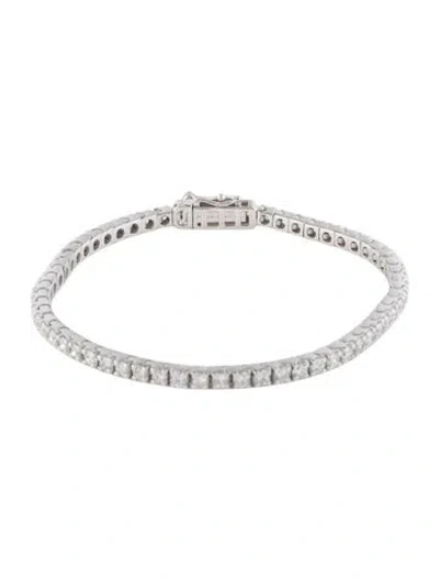 Pre-owned Bracelet 14k 2.95ctw Lab-grown Diamond Tennis , 6.25" In Multi