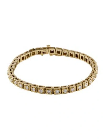 Pre-owned Bracelet 14k 2.96ctw Diamond Tennis , 7" In Multi