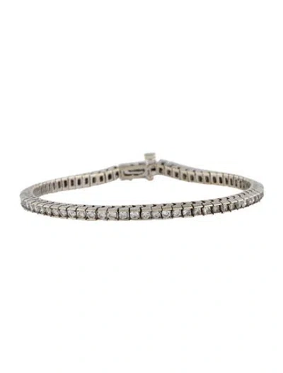 Pre-owned Bracelet 14k 2.96ctw Diamond Tennis , 7" In Multi