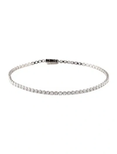 Pre-owned Bracelet 14k 2.97ctw Lab-grown Diamond Tennis Link  In Multi