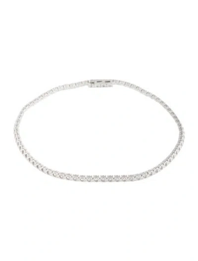 Pre-owned Bracelet 14k 3.00ct Lab-grown Diamond Tennis Link , 7" In Multi