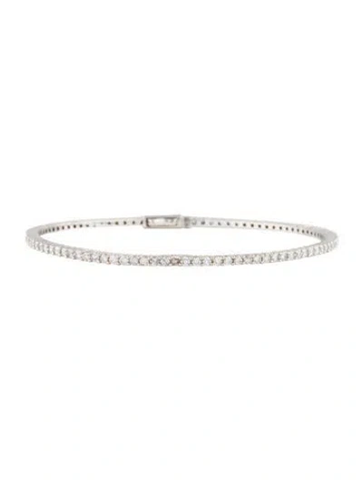Pre-owned Bracelet 14k 3.00ctw Diamond Hinged Bangle, 7.5" In Multi