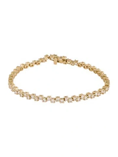 Pre-owned Bracelet 14k 3.00ctw Diamond Link , 7" In Multi