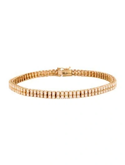 Pre-owned Bracelet 14k 3.00ctw Diamond Tennis , 7.25" In Multi