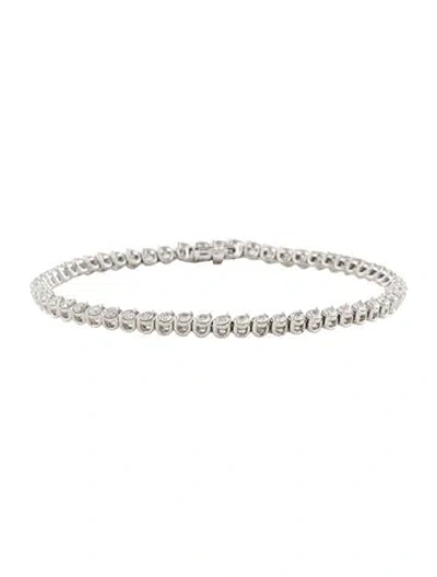 Pre-owned Bracelet 14k 3.00ctw Diamond Tennis W/ Tags, 6.75" In Multi