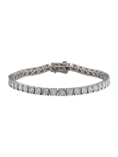Pre-owned Bracelet 14k 3.00ctw Lab-grown Diamond Illusion Set , 7.25" In Multi