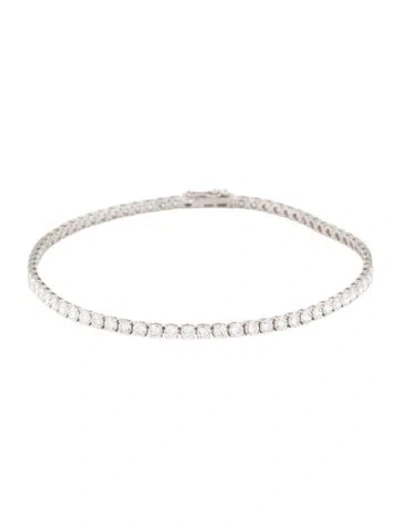 Pre-owned Bracelet 14k 3.00ctw Lab-grown Diamond Tennis , 7" In Multi