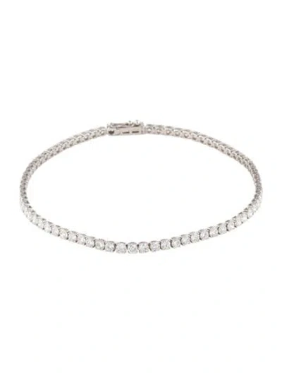 Pre-owned Bracelet 14k 3.00ctw Lab-grown Diamond Tennis , 7" In Multi
