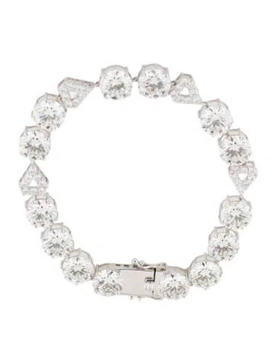 Pre-owned Bracelet 14k 30.17ctw Lab-grown Diamond Link , 6.75" In Multi